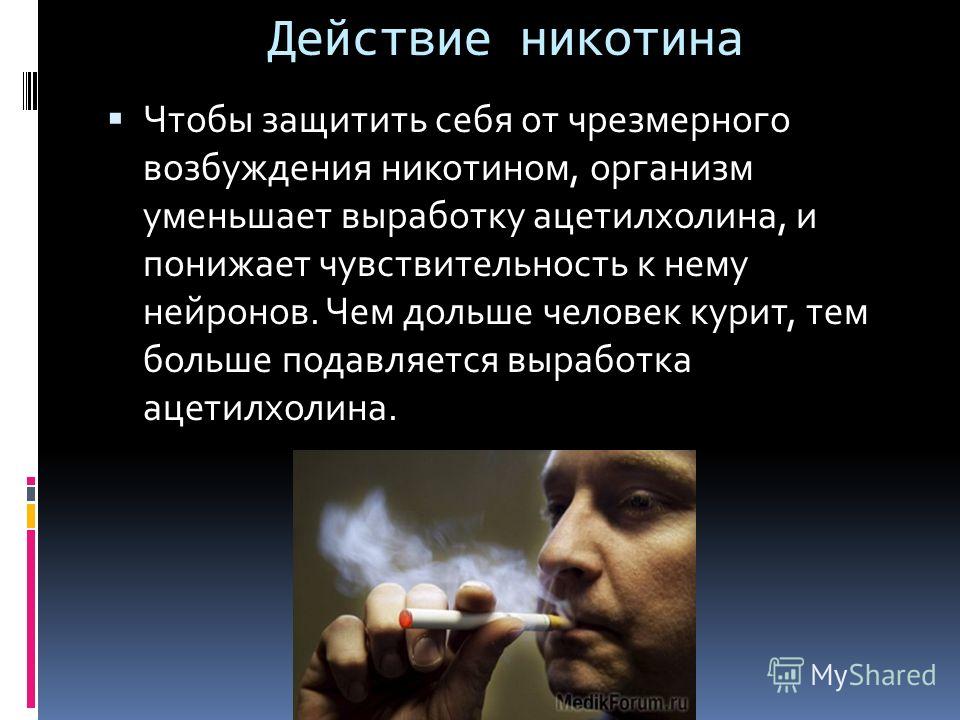Действие никотина на человека